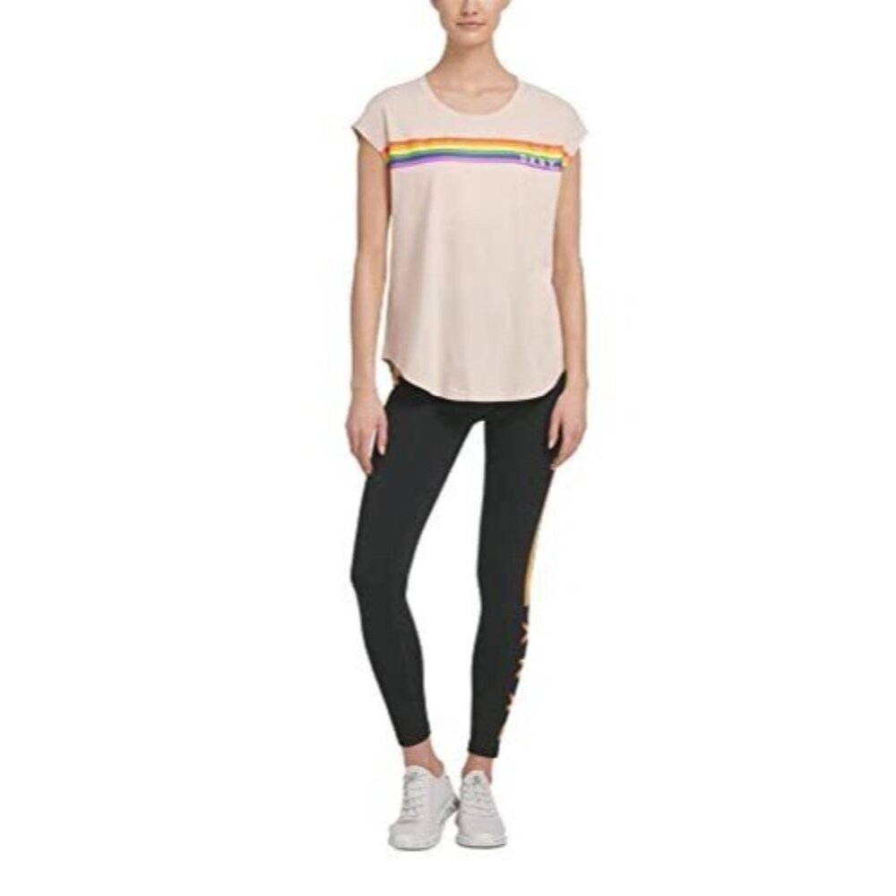 DKNY Sport Logo T-Shirt-M-Parfait Size M Sleeveless Top Shirt Medium